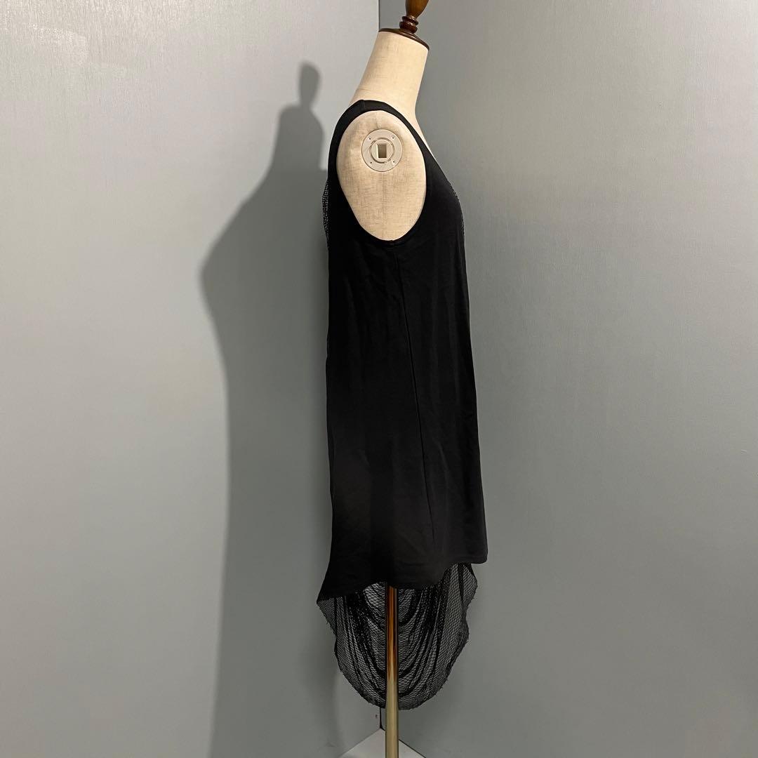 美品◆LIMI feuリミフゥ◆ノースリーブメッシュワンピース