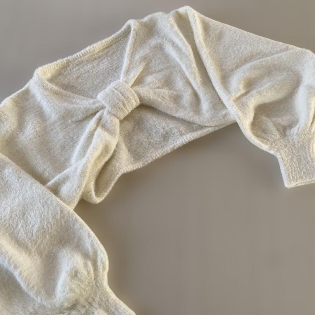 【美品】LIPSERVICE リボンフェザーアンサンブルニットワンピース