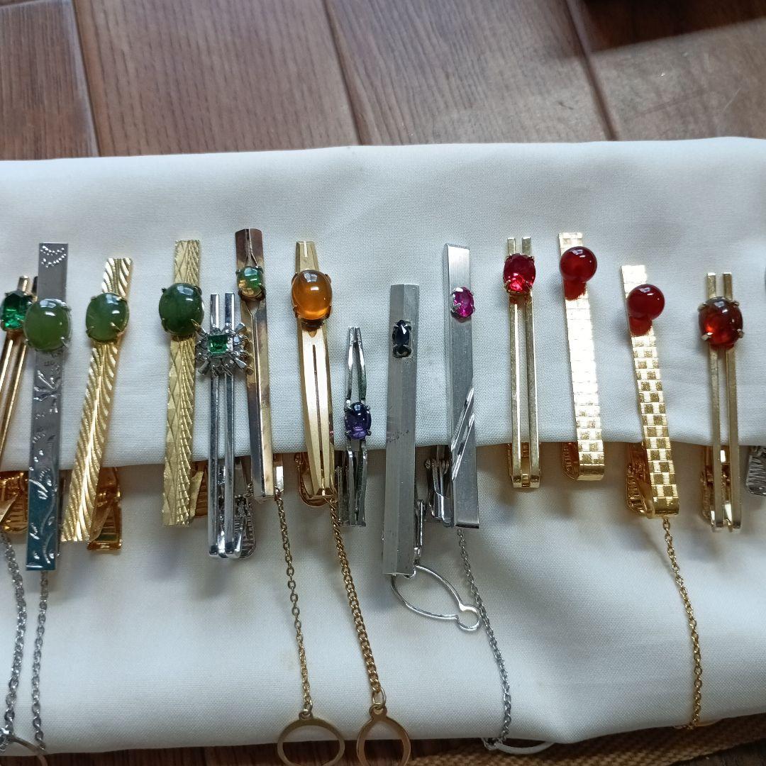 まとめ売り ネクタイピンとカフスボタンの166点セット 大量 ケース 本日限り