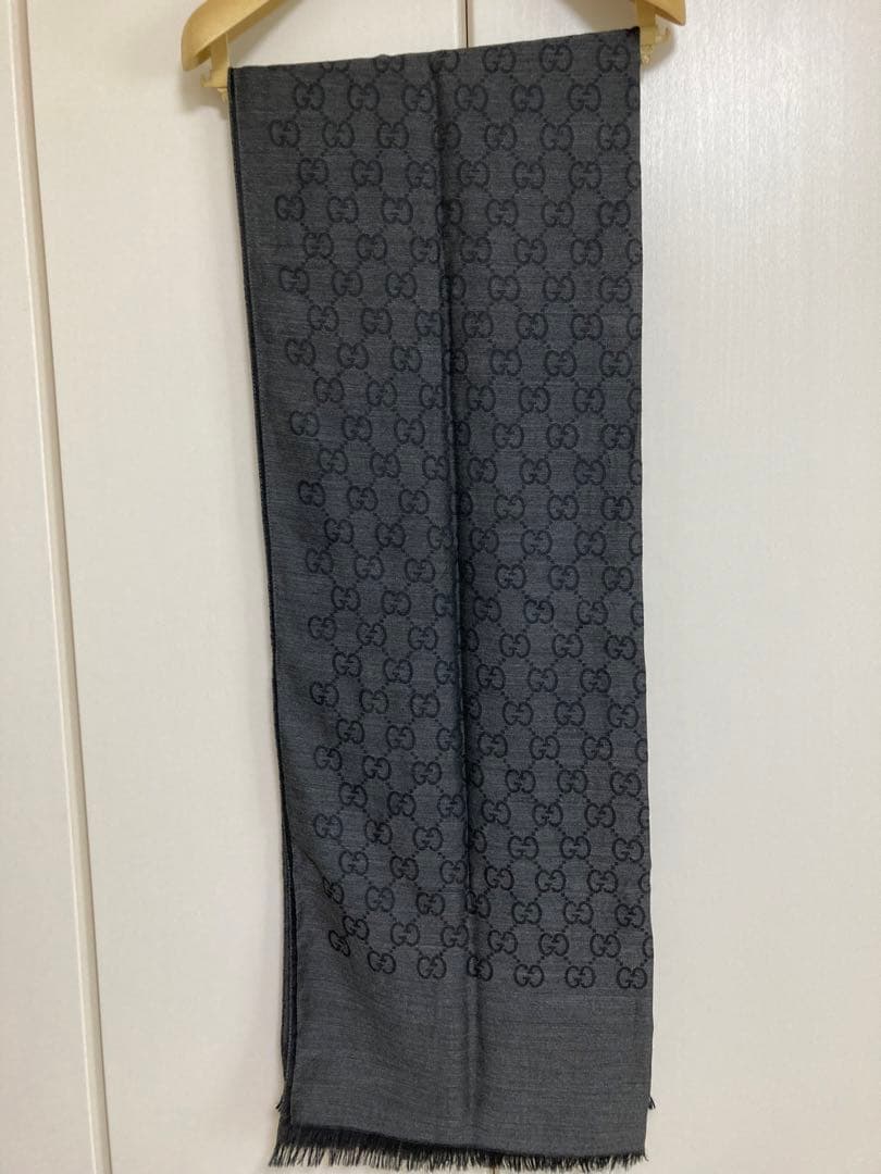☆新品、未使用☆ GUCCI グレー GGロゴ ストール　ショール