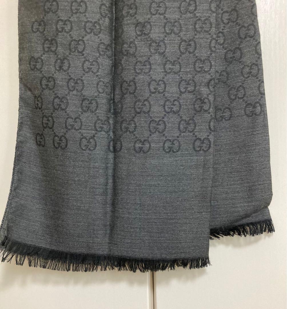 ☆新品、未使用☆ GUCCI グレー GGロゴ ストール　ショール
