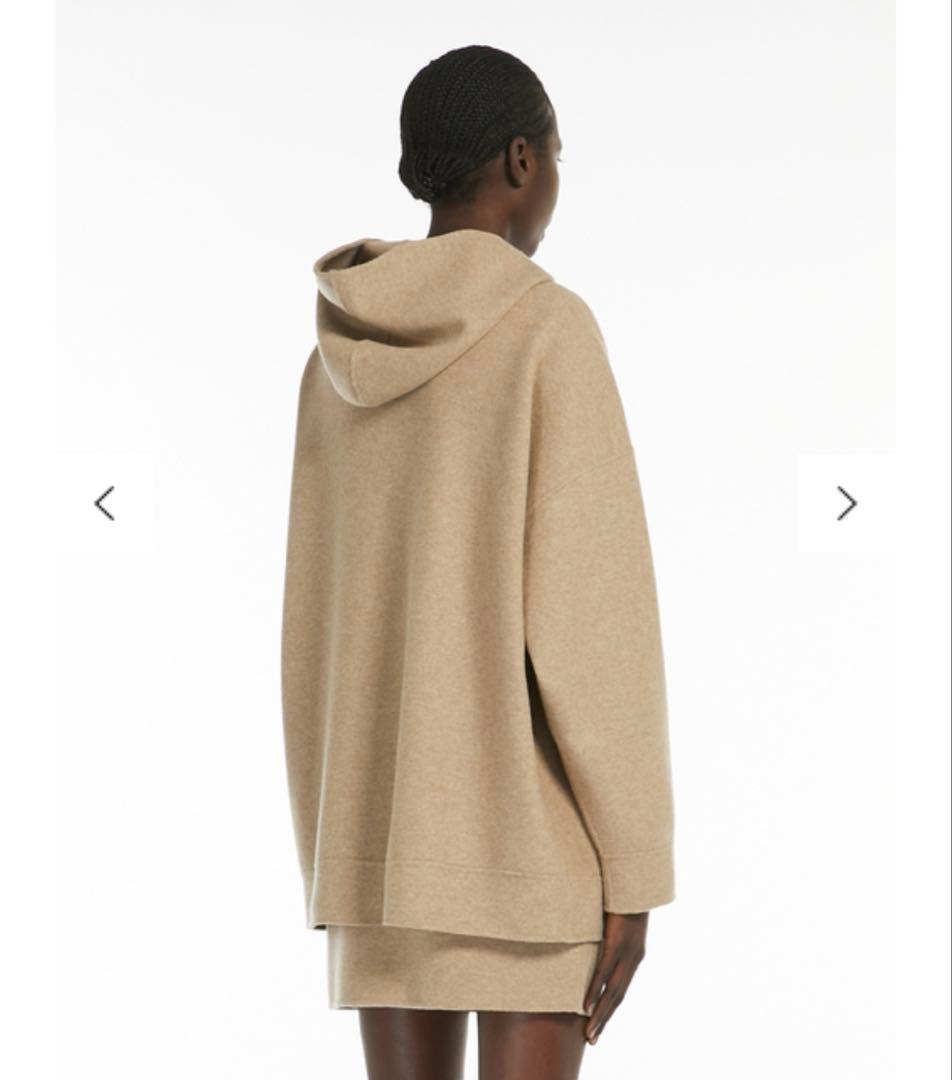 ク*ラ様 マックスマーラフード　ウールカシミヤオーバーサイズフーディー