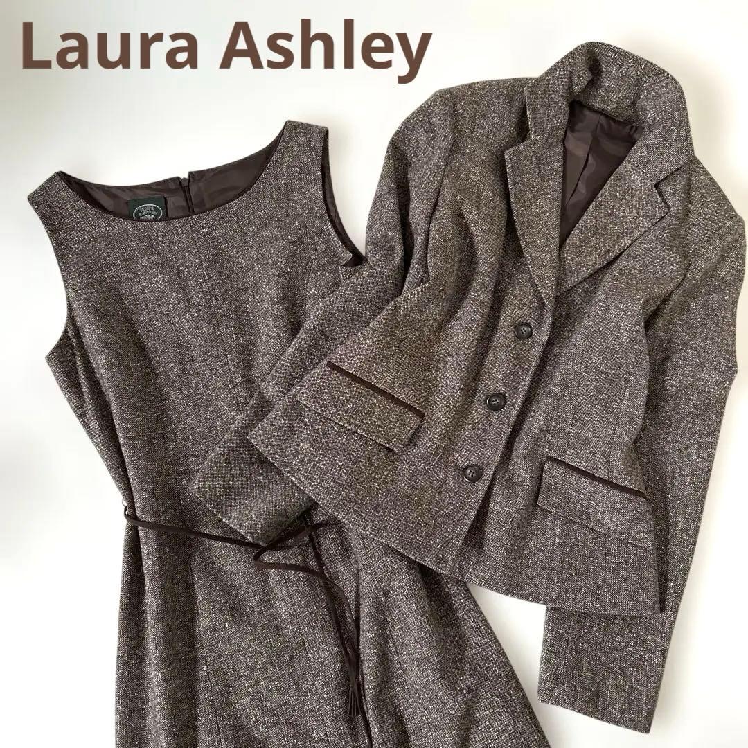 新品✨ローラアシュレイ　ツイード　スーツ　セットアップ　テーラードジャケット9号
