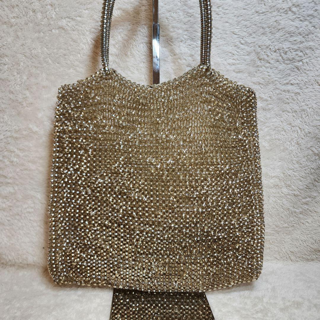 アンテプリマ ゴールド ワイヤーバッグ ラインストーン パーティー 保存袋有