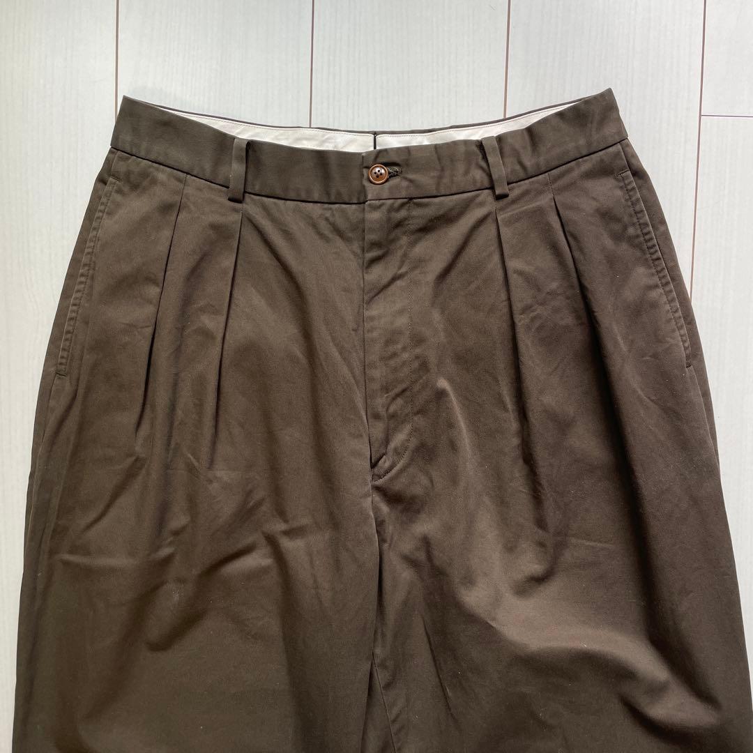 【andk】NEAT Chino チノスラックス 46 カーキブラウン