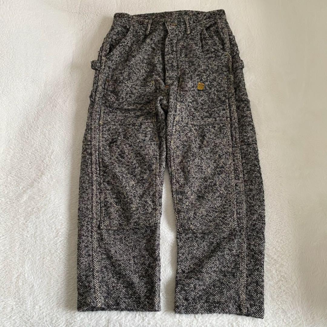 KAPITAL ウールシルク混　ヘリンボーンランバーパンツ　ボタンフライ　3