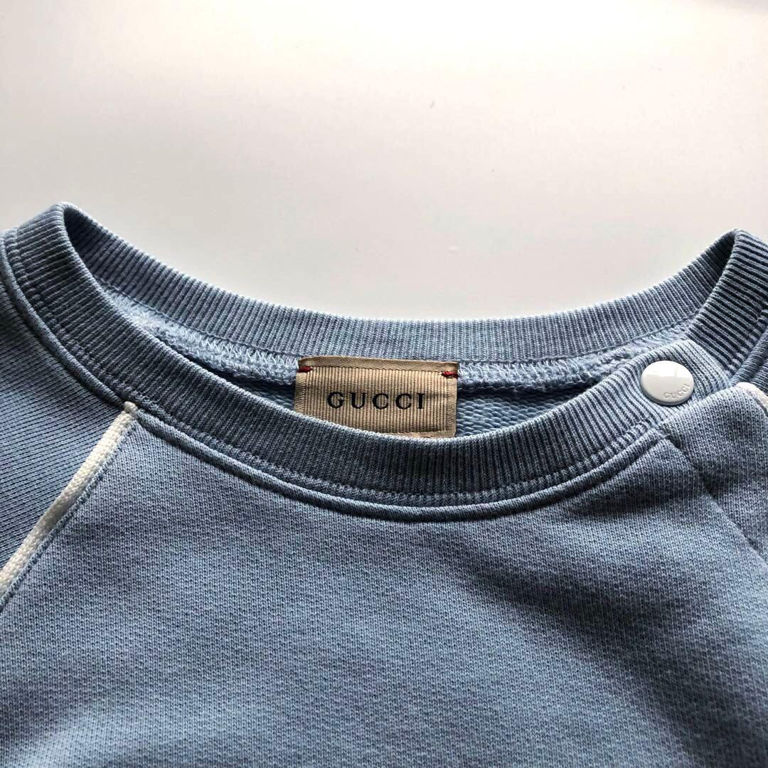 ★美品★GUCCI ロゴスウェット ブルー ヴィンテージ ラグラン 現行