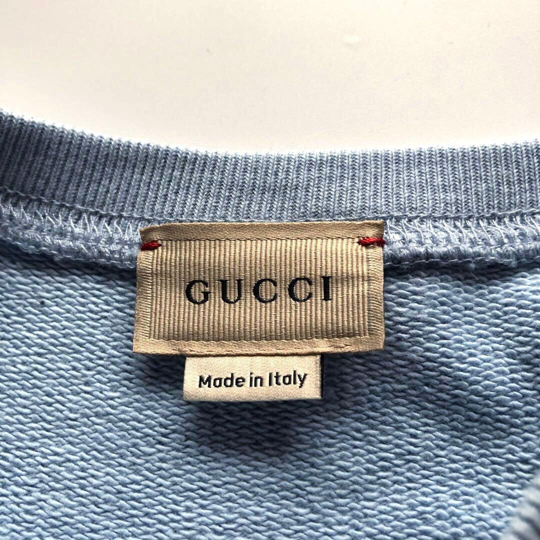 ★美品★GUCCI ロゴスウェット ブルー ヴィンテージ ラグラン 現行