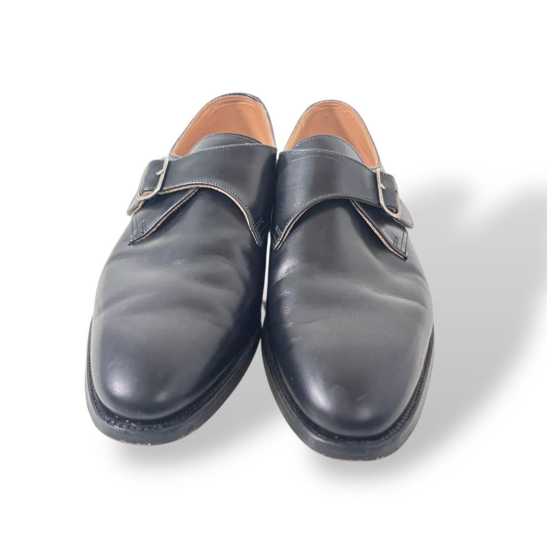 美品 英国製 ラルフローレン モンクストラップ レザー シューズ 7 1/2