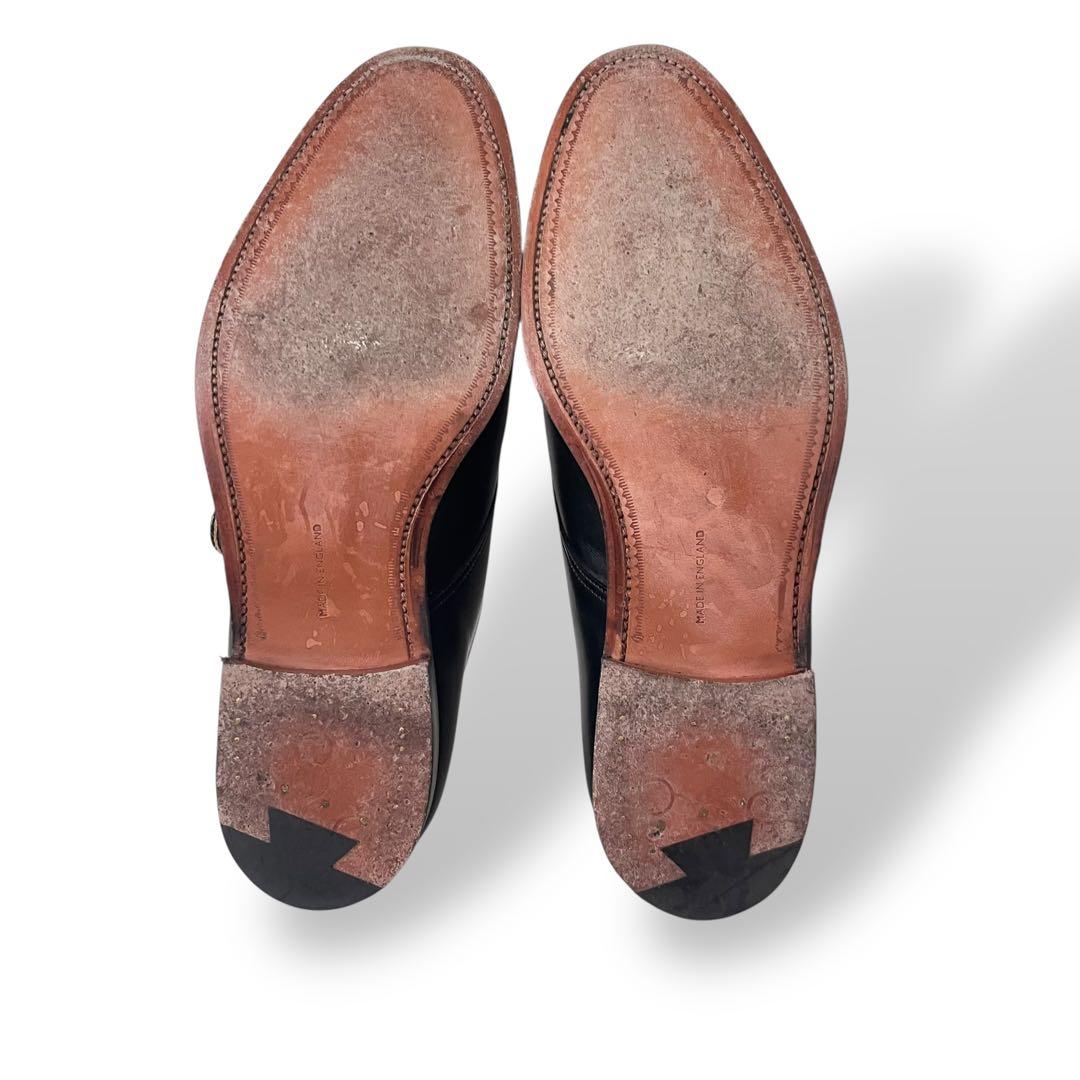 美品 英国製 ラルフローレン モンクストラップ レザー シューズ 7 1/2