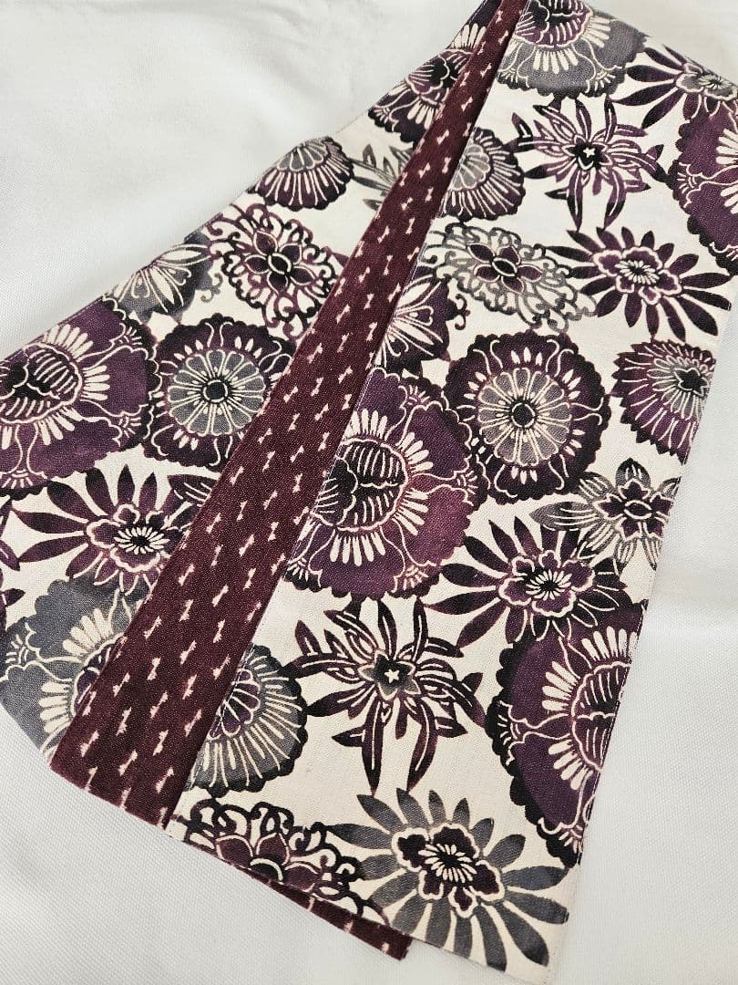 【arigato】三橋工房　半幅帯　型染め　菊柄