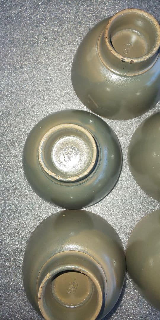 備前焼 青備前 茶器揃 七点一式 煎茶道具5客