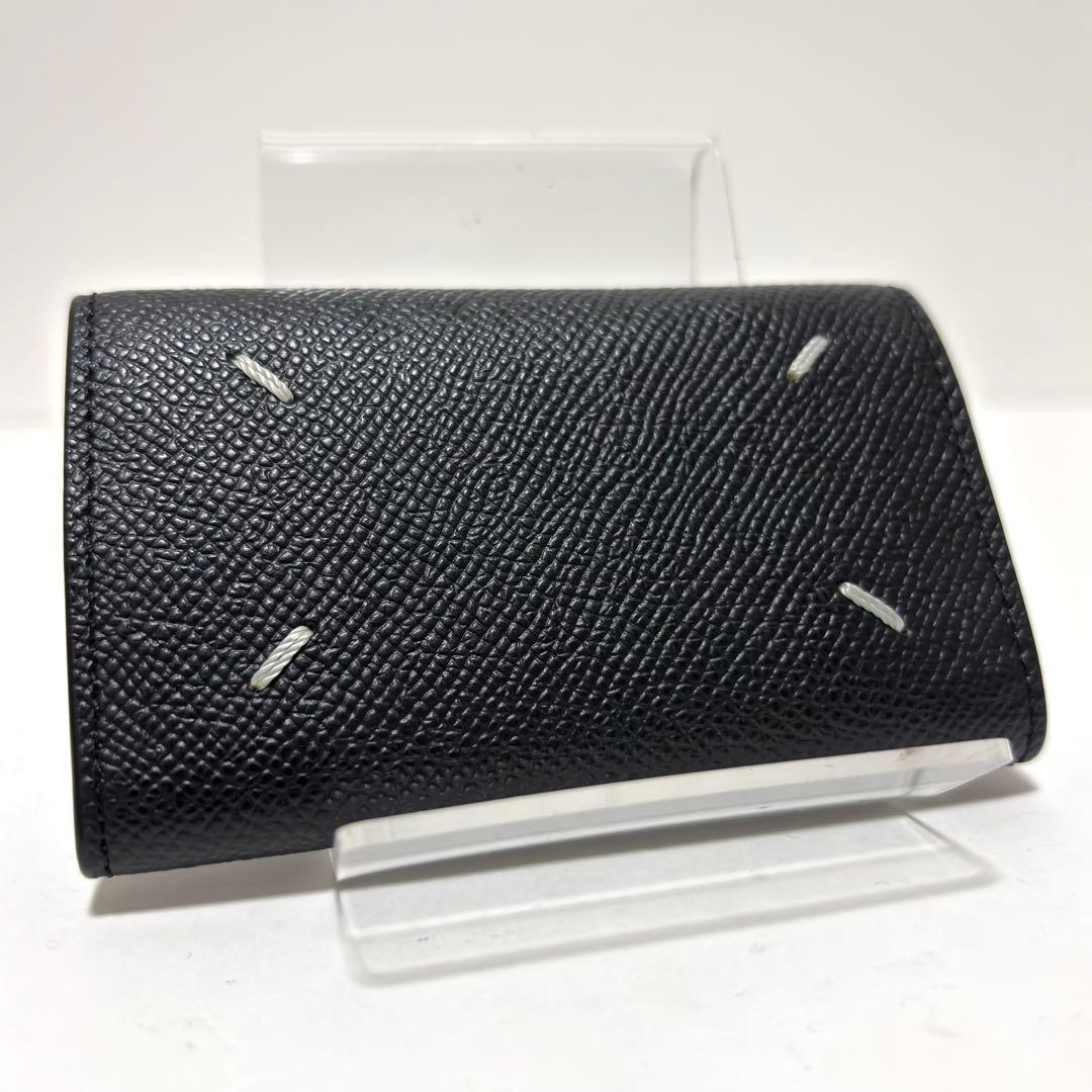 543✨美品✨メゾンマルジェラ 6連キーケース 4ステッチ レザー ブラック 黒