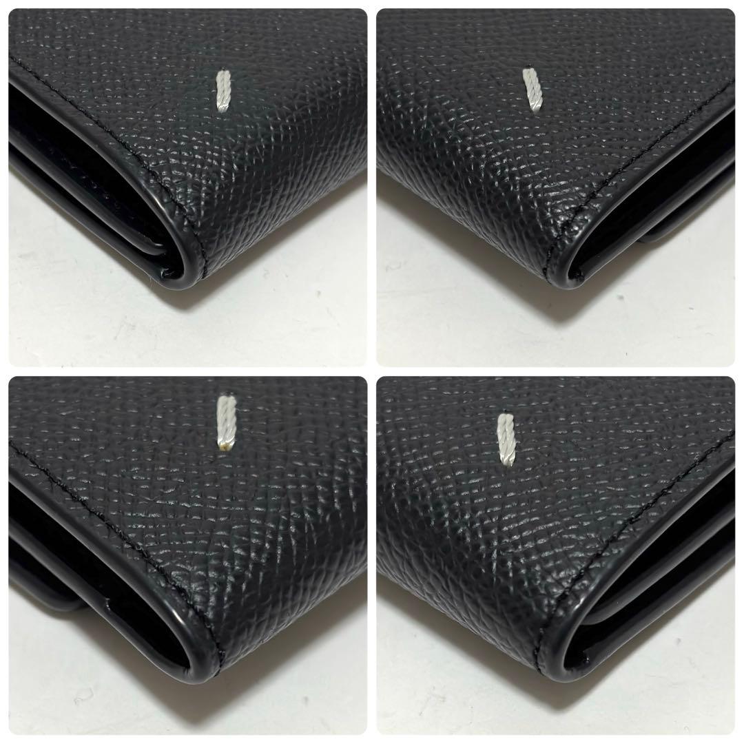 543✨美品✨メゾンマルジェラ 6連キーケース 4ステッチ レザー ブラック 黒