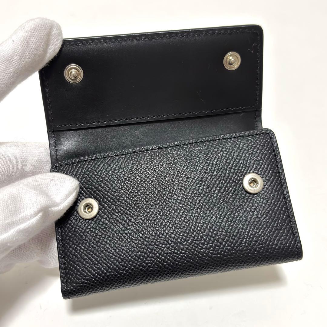 543✨美品✨メゾンマルジェラ 6連キーケース 4ステッチ レザー ブラック 黒