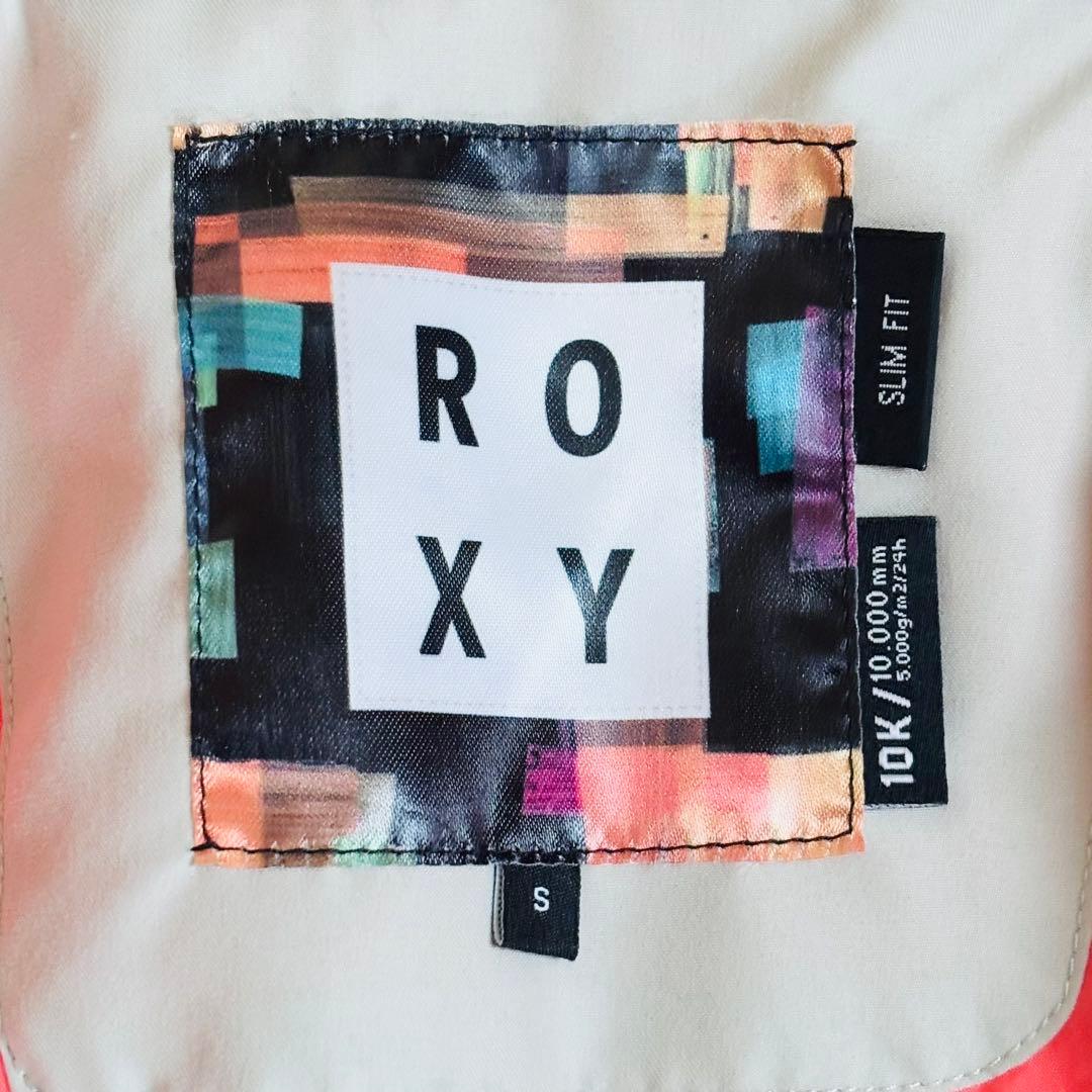 2573【美品】ROXY スノボウェア レディース ジャケット ペイズリー柄 白