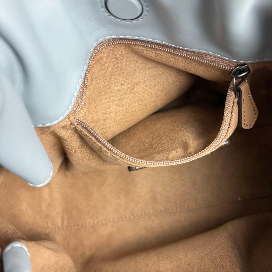 ✨未使用級✨ コーチ 2way ショルダーバッグ フェイ ドローストリング 水色