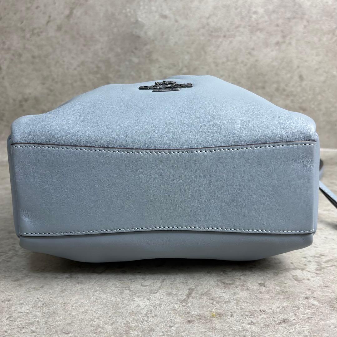 ✨未使用級✨ コーチ 2way ショルダーバッグ フェイ ドローストリング 水色