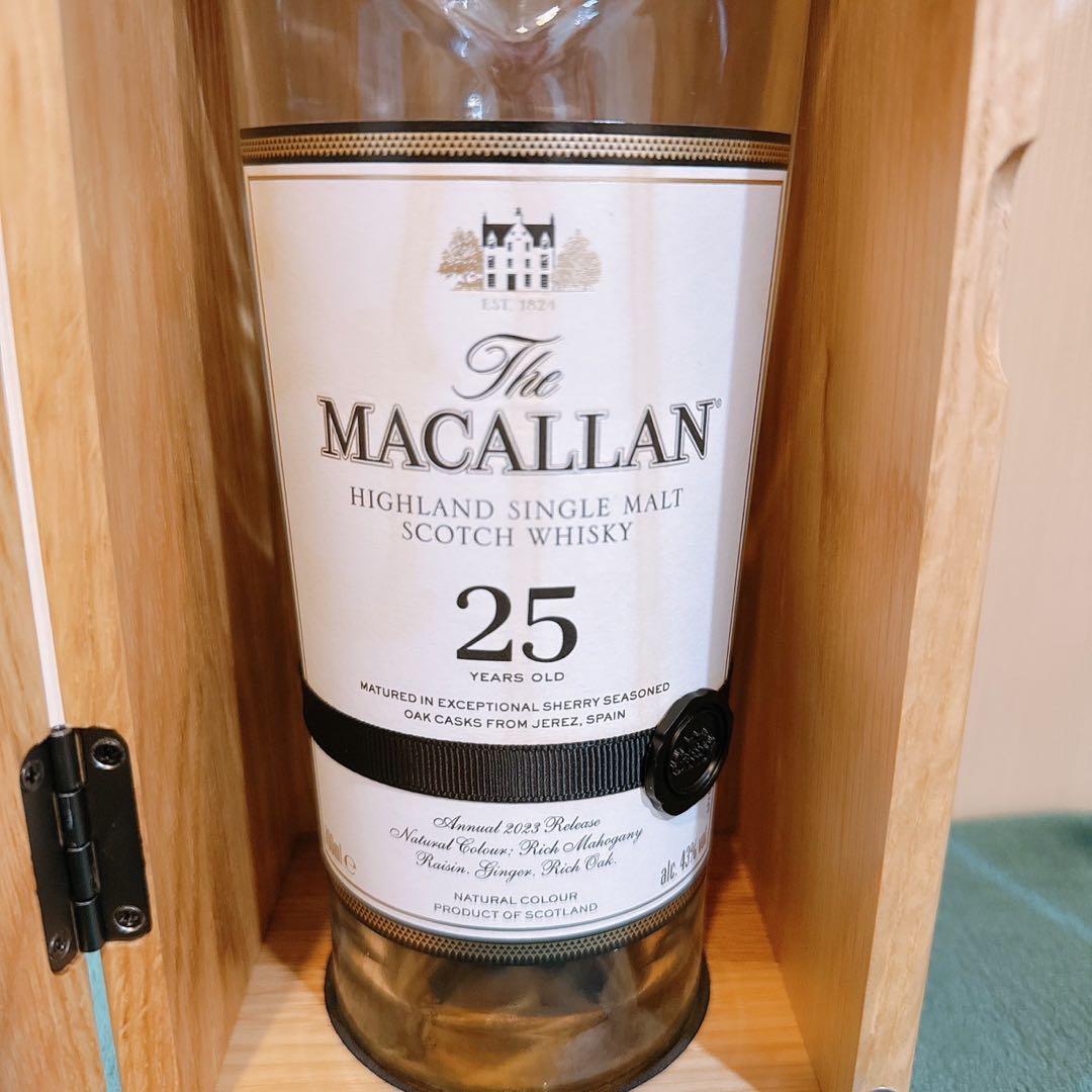 マッカラン25年　空瓶2本　木箱3箱セット