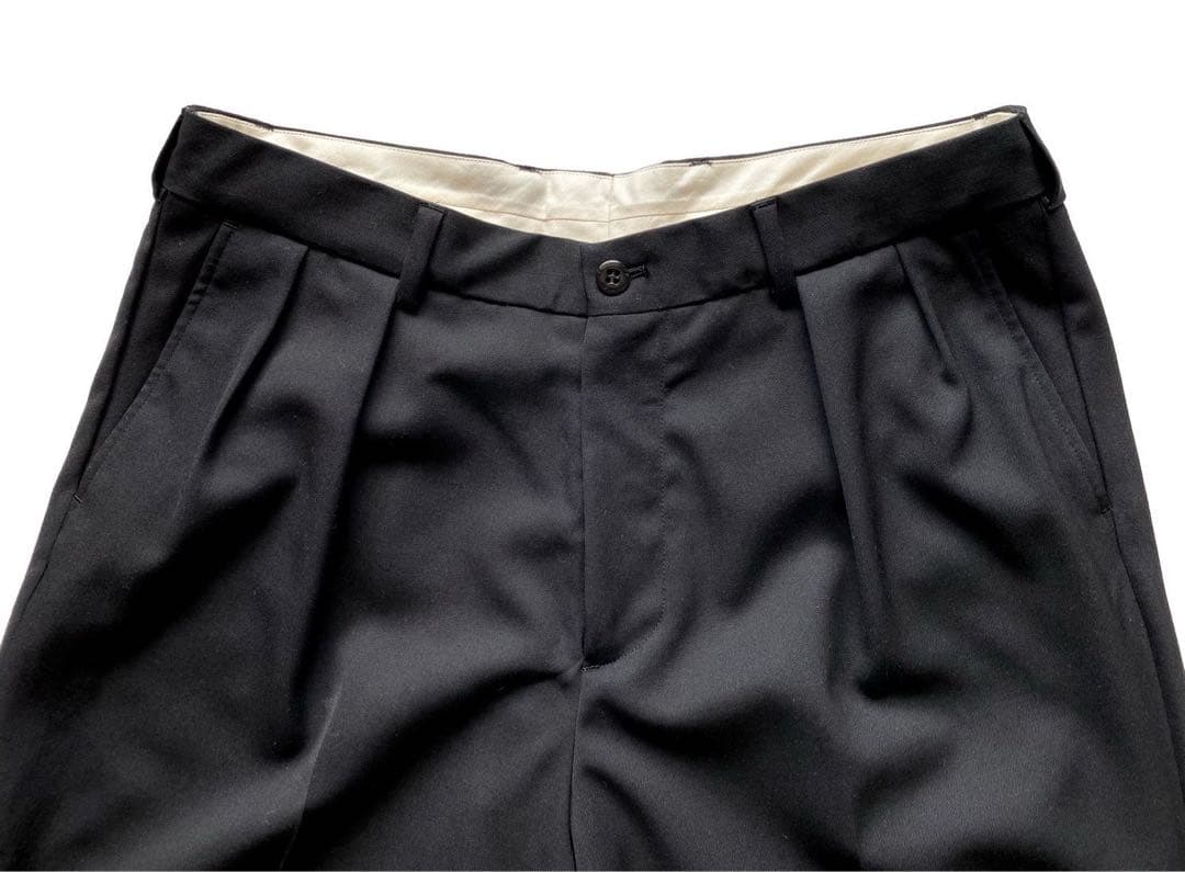 ろ*く様 【新品】anytee classics オフィサー パンツ ウールギャ