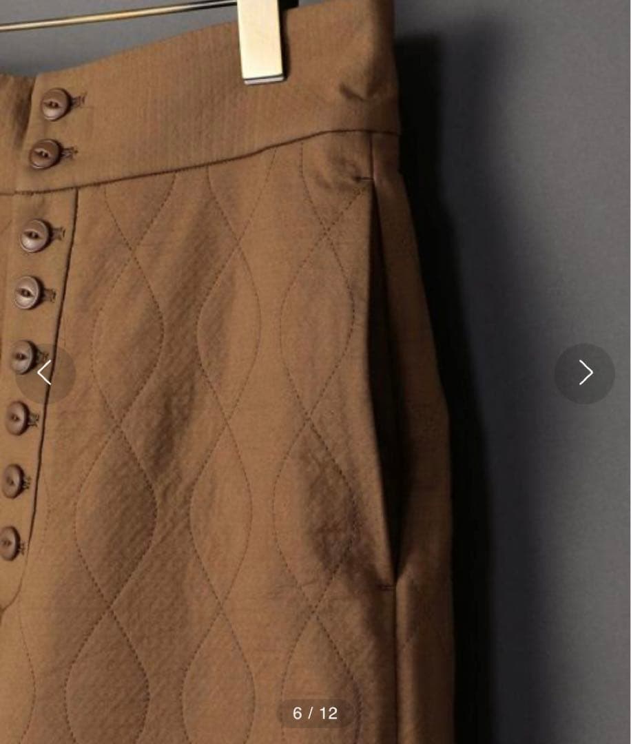 6 rokuロク　 キルティングジョガーパンツ　前ボタン　 38 新品　ピンク