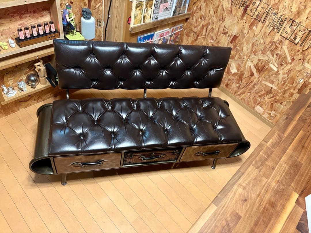 プ*!様 アンティーク　ベンチソファ2人〜3人掛け