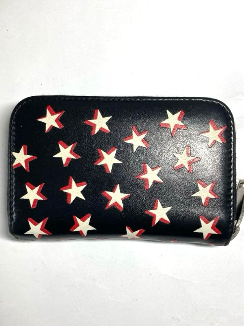 サンローラン　スター　星　レザー　ラウンドファスナー　ケース　カードケース