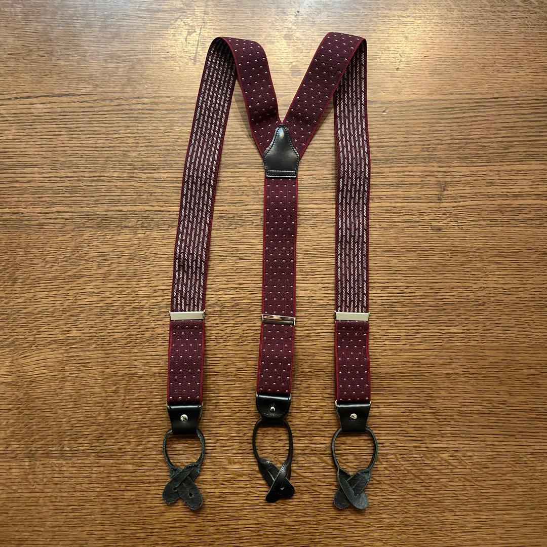  THURSTON バーガンディ サスペンダー