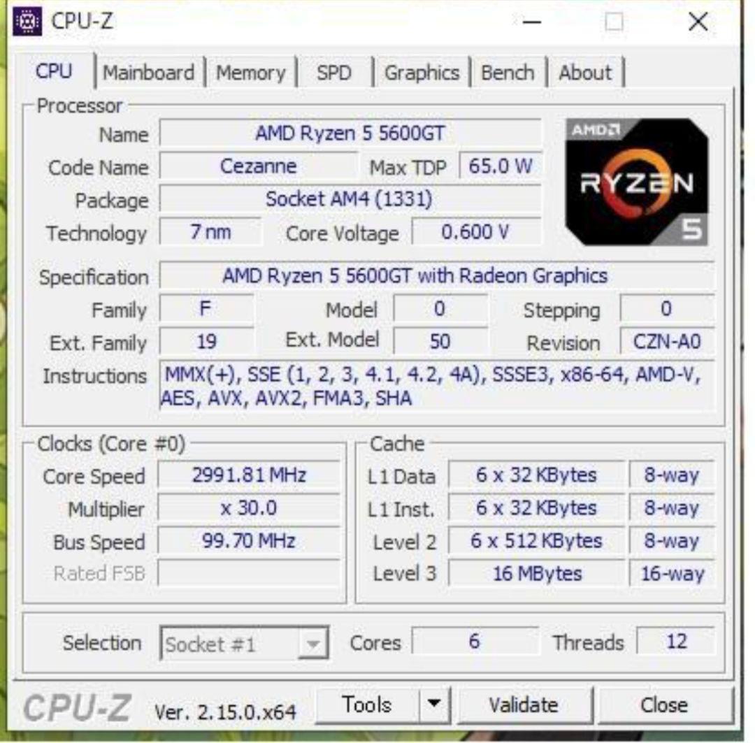 新品パーツ多め！小型静音PC Ryzen5 5600GT / 32GB