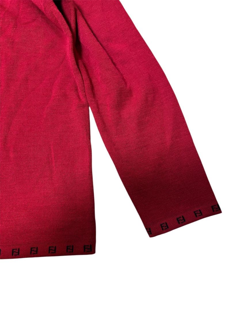 【美品】FENDI フェンディ FF柄 ズッカ柄 イタリア カーディガン ニット