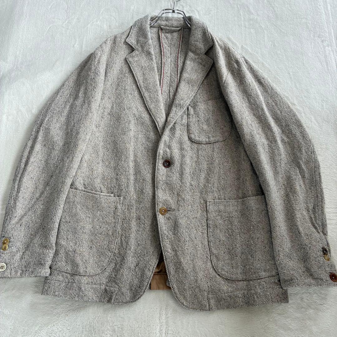45rpm ツイード テーラードジャケット サイズ5 2XL コットン 2way