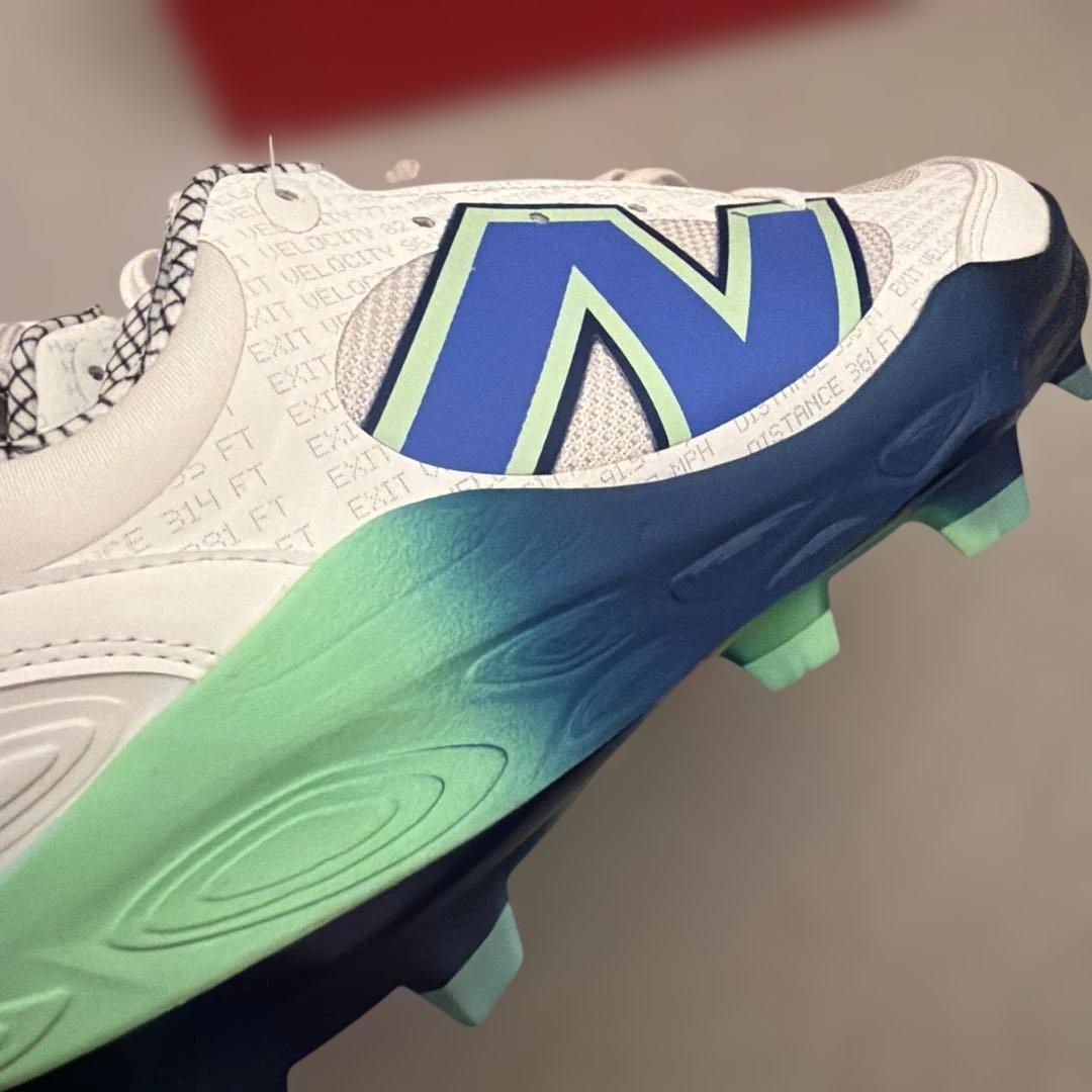 new balance 28cm 野球 スパイク スニーカー 2E 青 新品