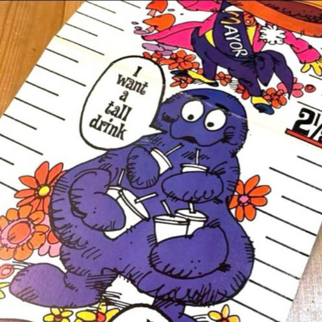 1971年　マクドナルドランド　身長計　　イービルグリマス　ビッグマックポリス