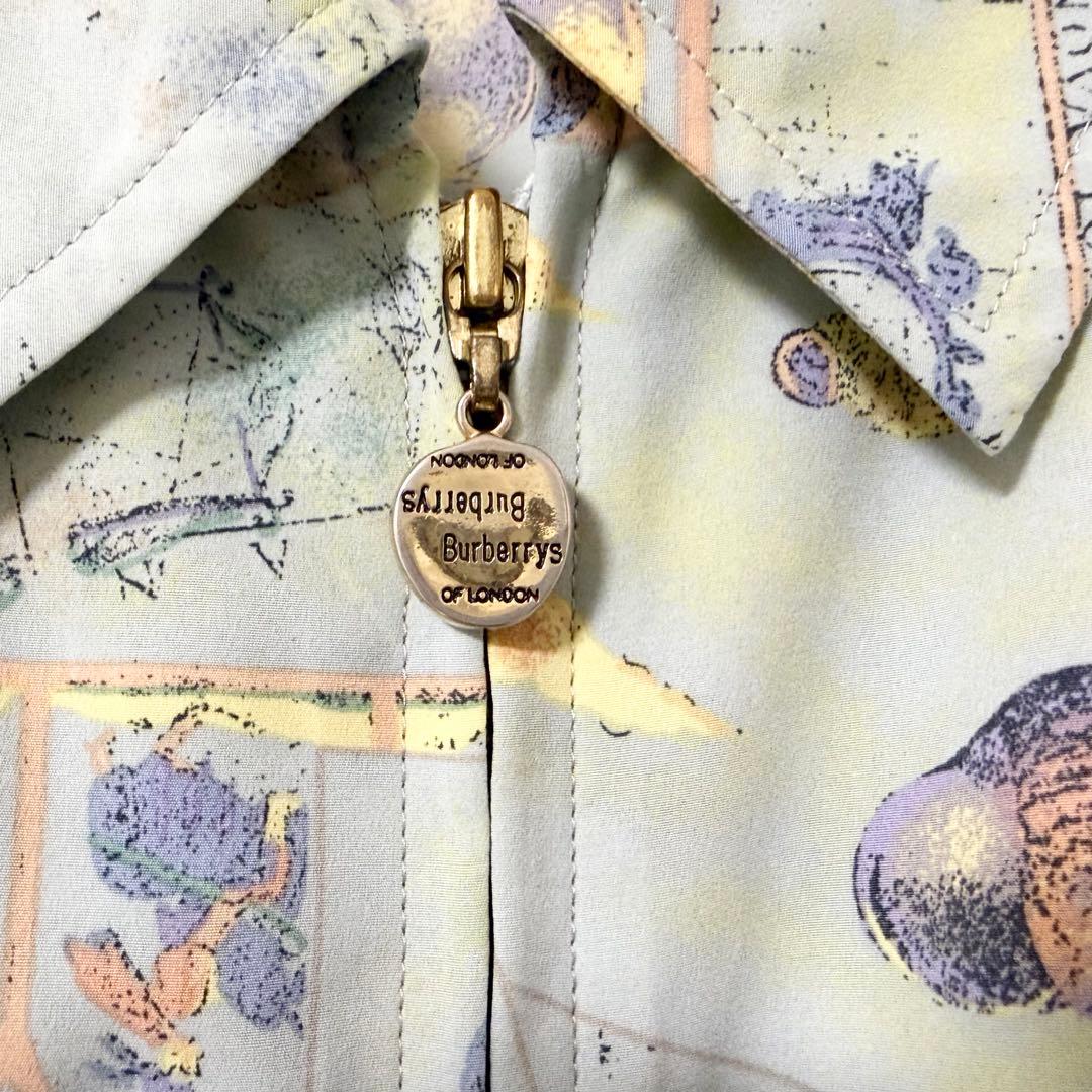 80’s Burberrys シャツブルゾン 貝殻 地図 レア