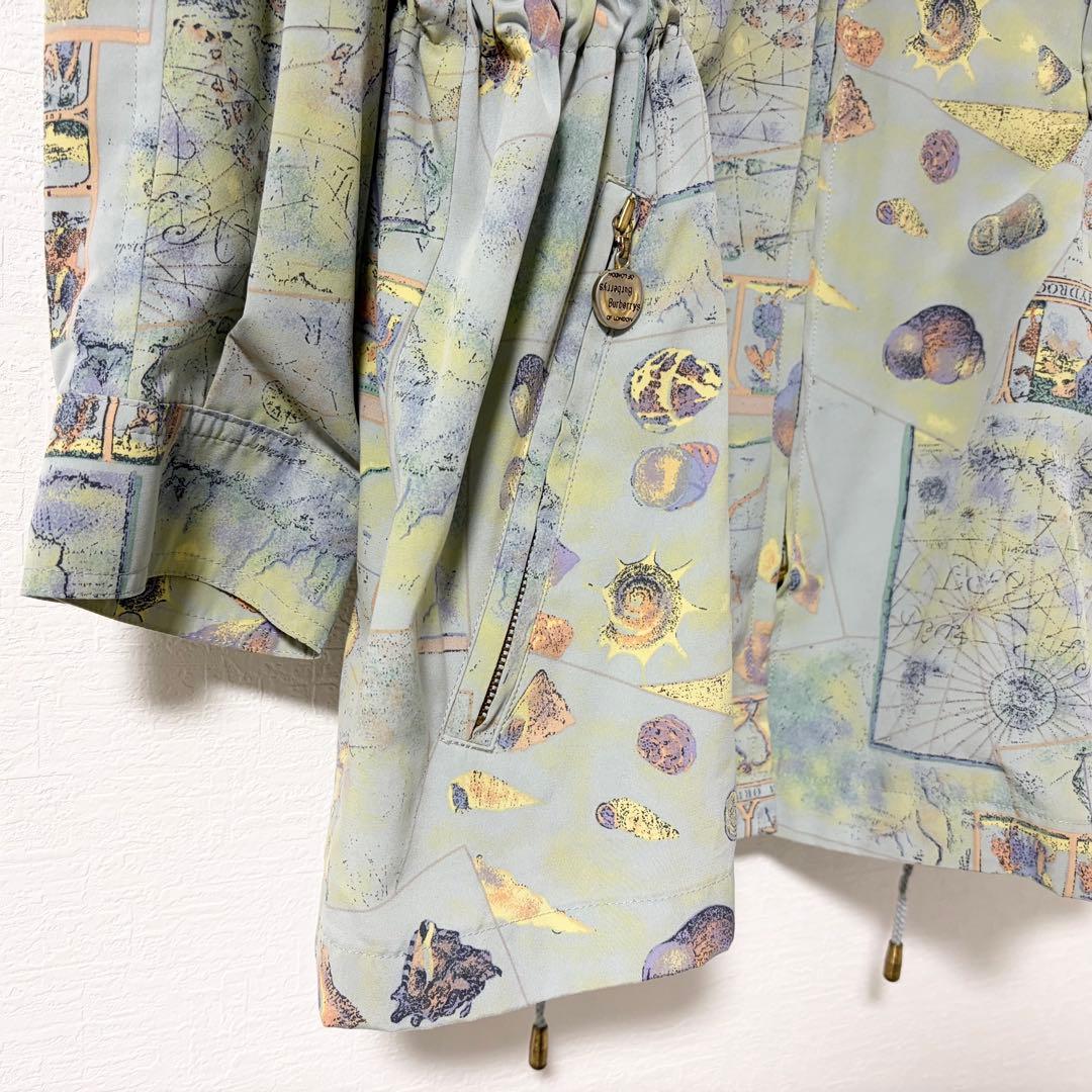 80’s Burberrys シャツブルゾン 貝殻 地図 レア