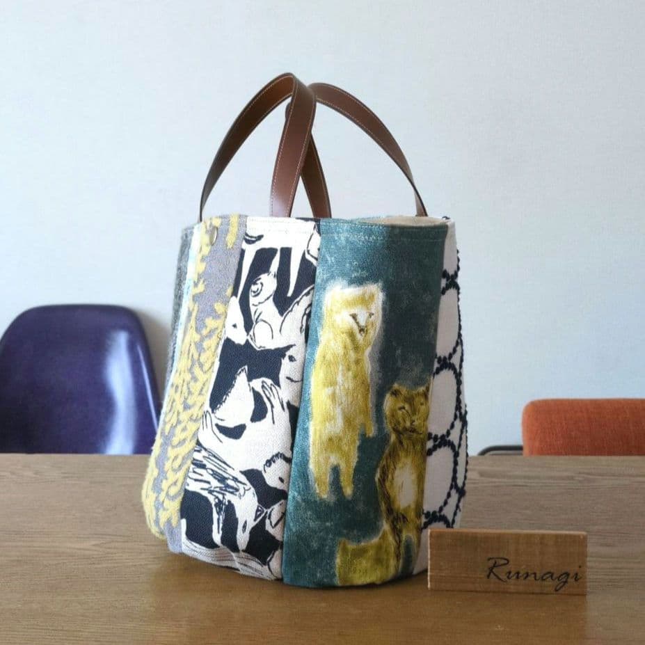 【1538】パッチワーク バケツバッグ＊ミナペルホネン