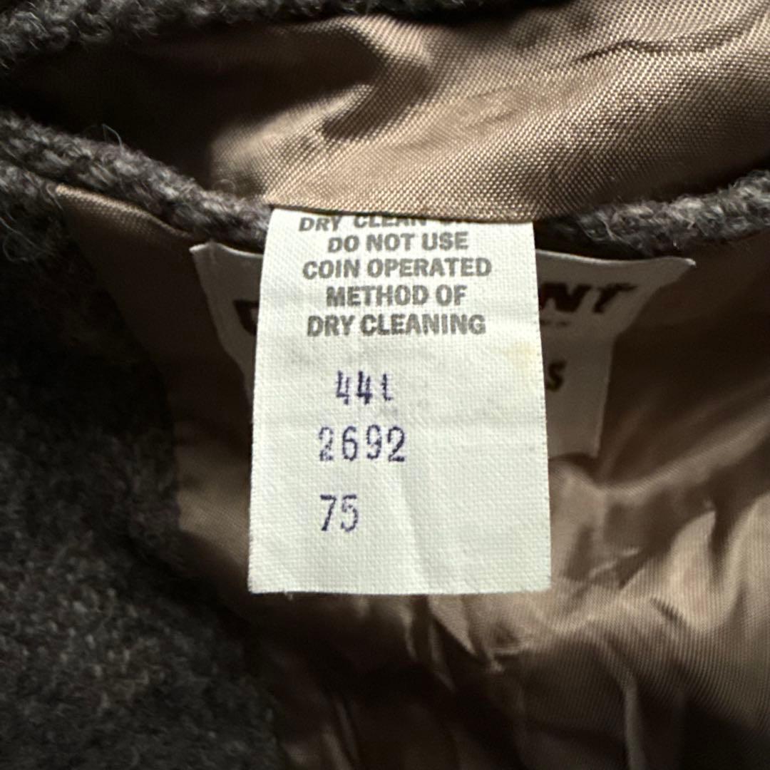 80s USA製 ハリスツイード テーラードジャケット ブラウン ヴィンテージ