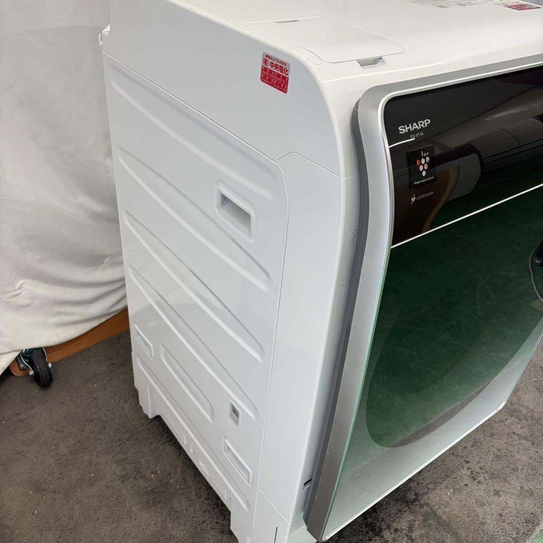 827　SHARP　ドラム式洗濯機　大型　11キロ　左開き　安い　設置無料　綺麗