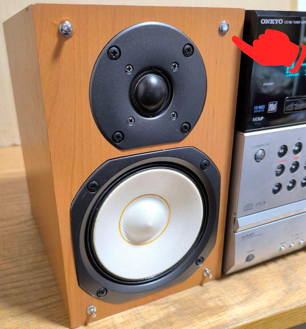 46【動作保証】ONKYO★CD/MDチューナーFR-B7＆スピーカーD-B7