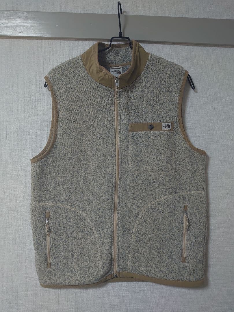 THE NORTH FACE フリースベスト グレー/ベージュ