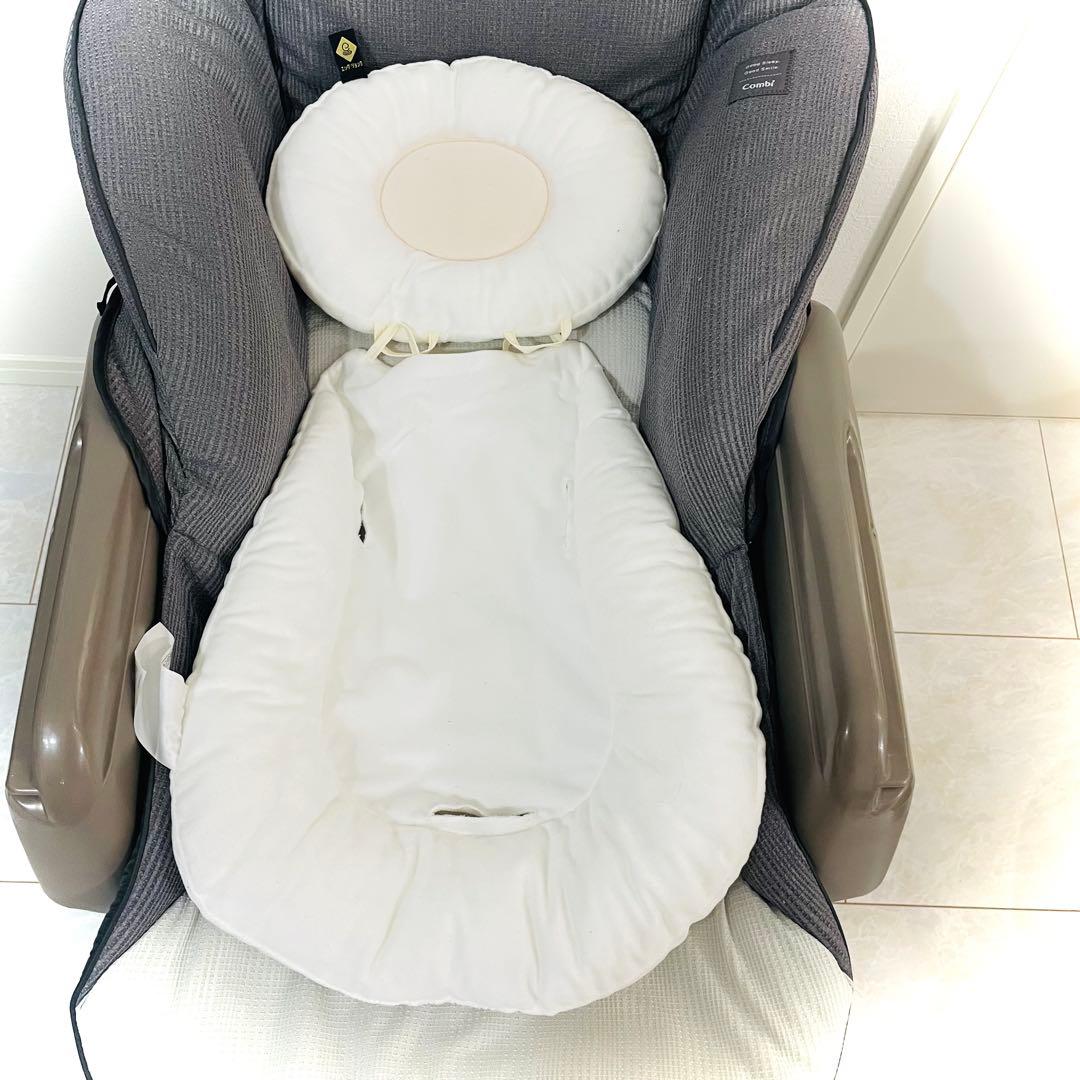 【美品】テーブル艶★コンビネムリラオートスイングBEDiLongカフェブラウン