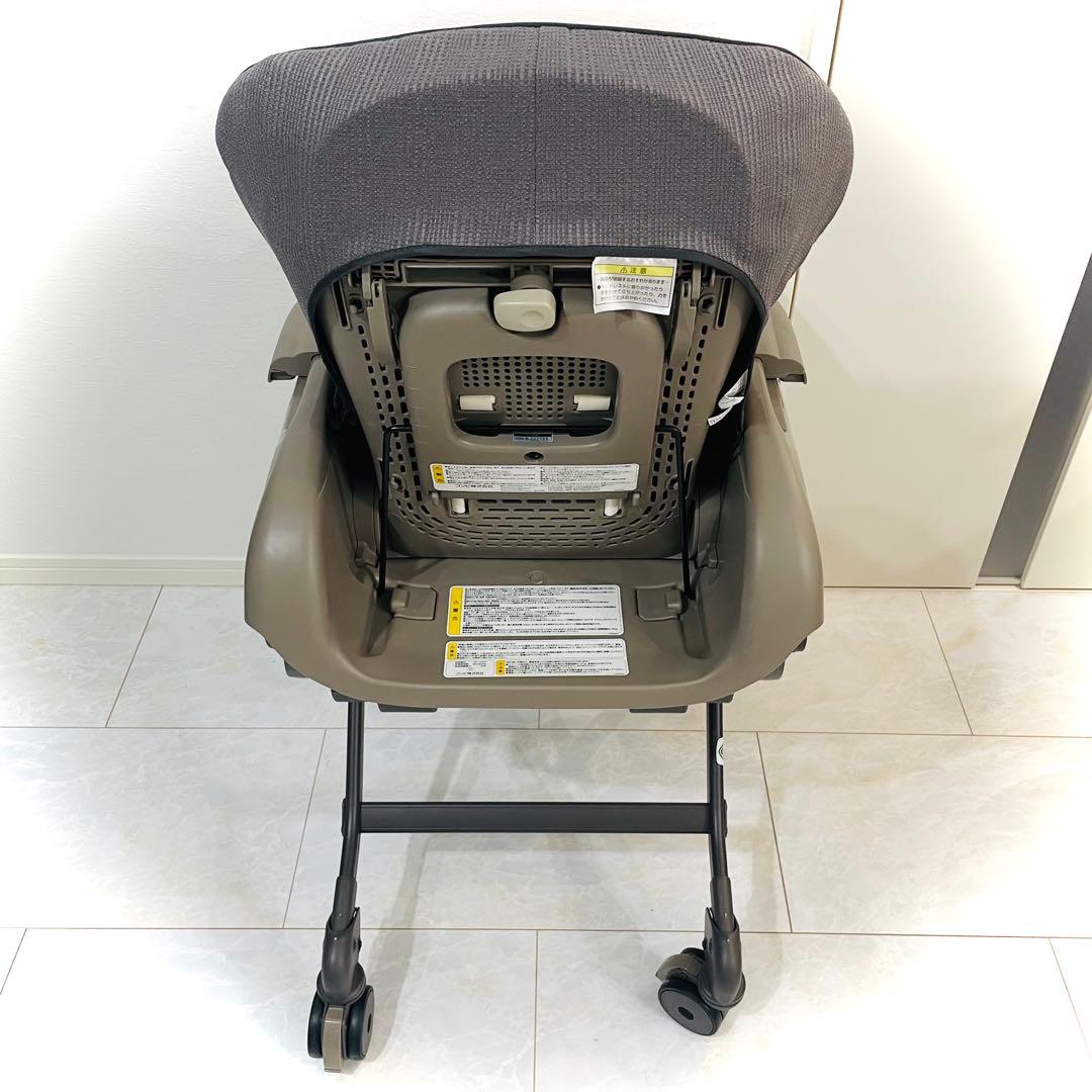 【美品】テーブル艶★コンビネムリラオートスイングBEDiLongカフェブラウン