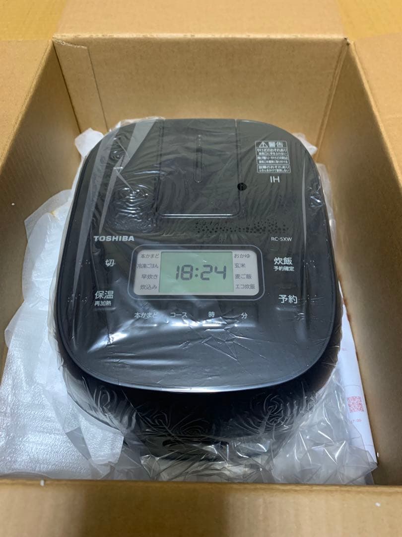 24年製 東芝IHジャー炊飯器RC-5XW 3合炊き ブラック