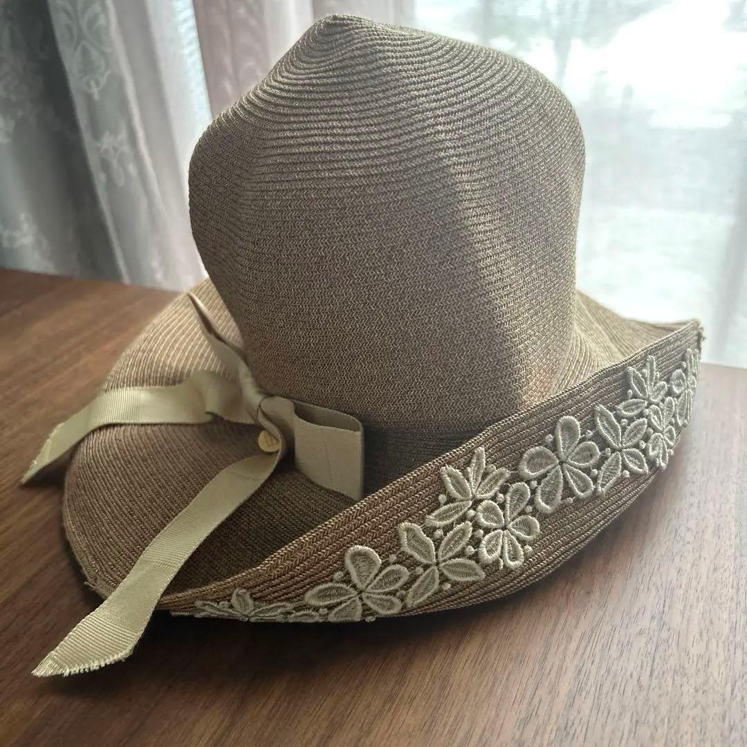 【美品】Athena New York 麦わら帽子 アシーナニューヨークレース❁