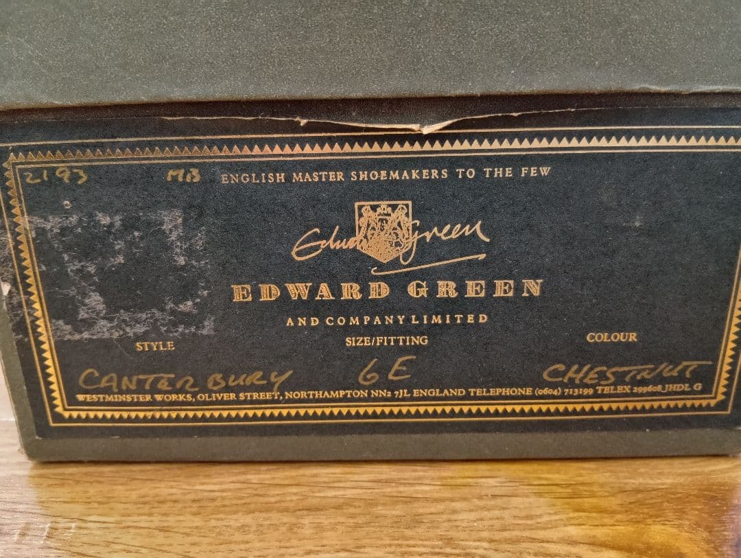 b*1様 旧工場製エドワードグリーン カンタベリー 6Ｅ