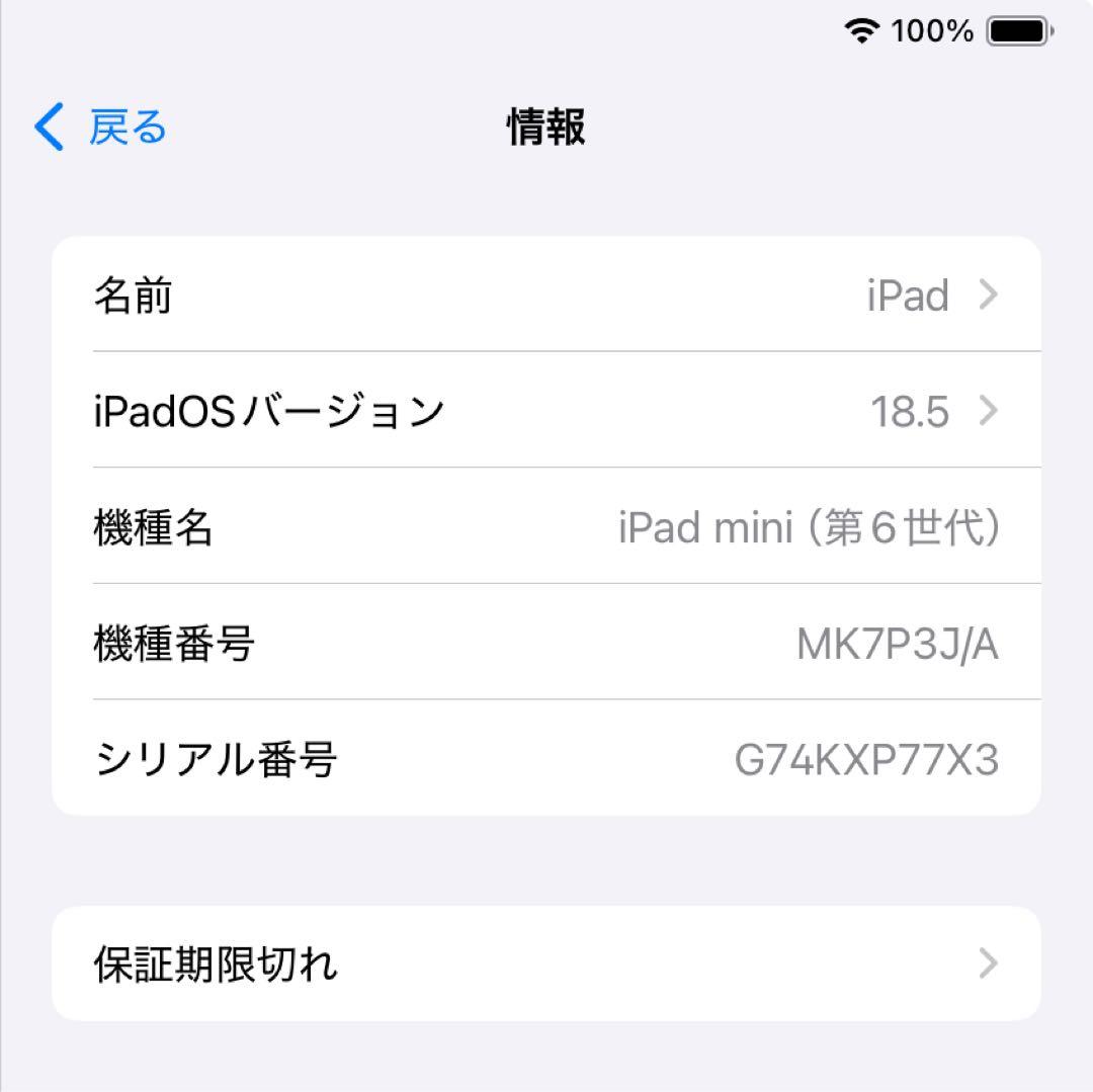 バッテリー100%iPad mini6 64GB 純正Apple Pencil2