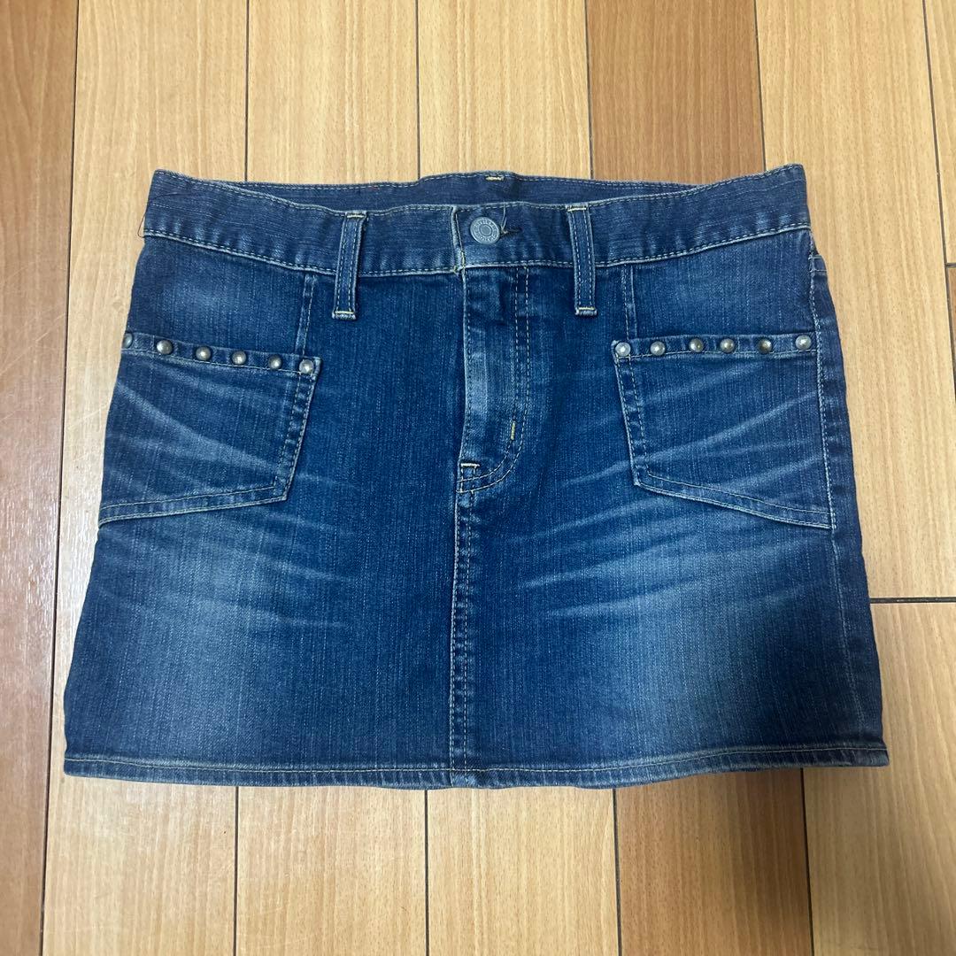 HYSTERIC GLAMOUR マイクロバックレースアップデニムスカート