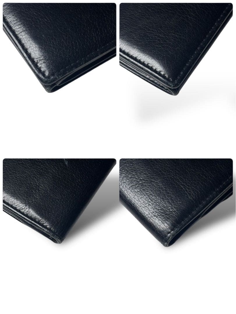 グッチ　長財布　ブラック　レザー　ゴールド金具