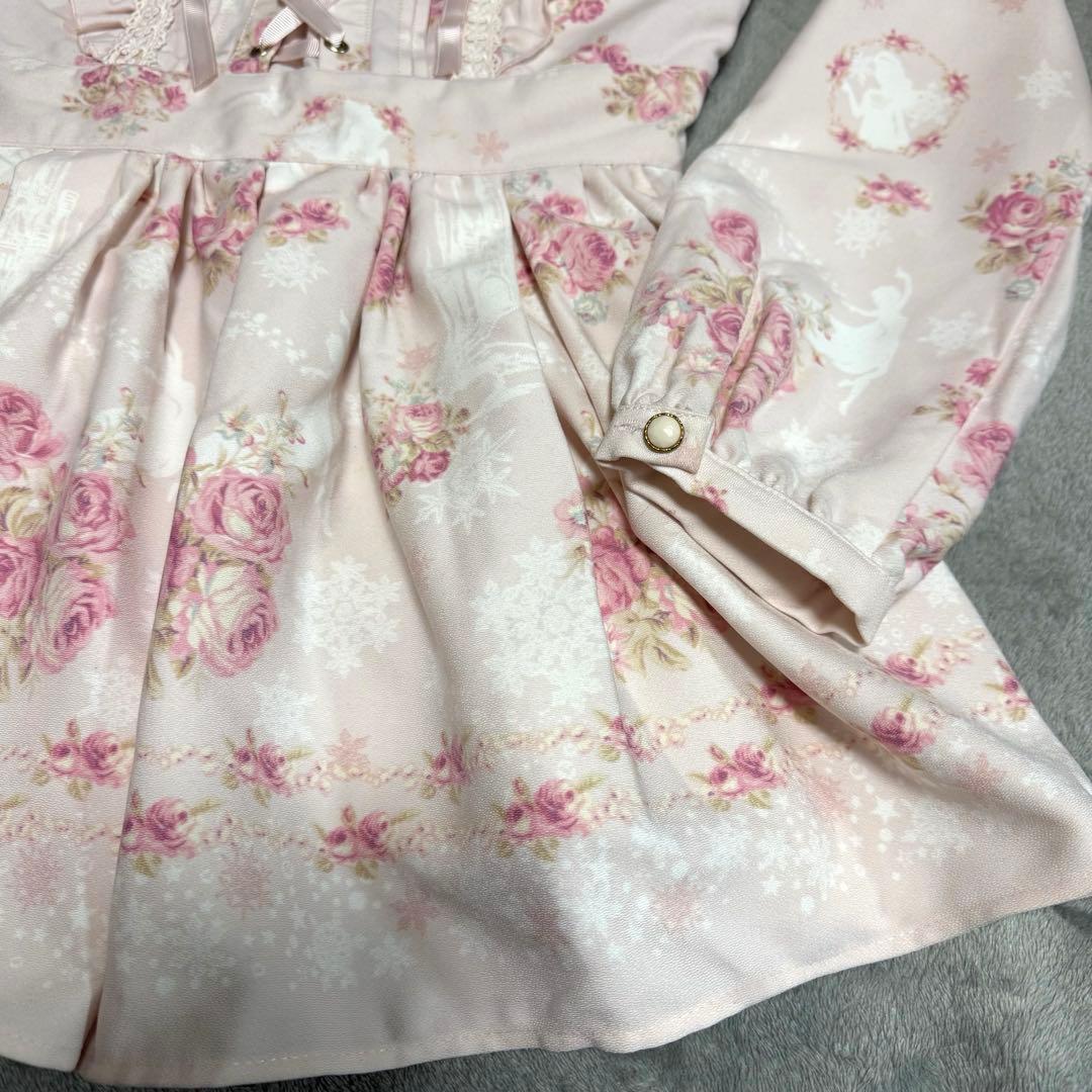 LIZLISA リズリサ 花柄　バラ ジャンスカ　レース 姫系　リボン フレア