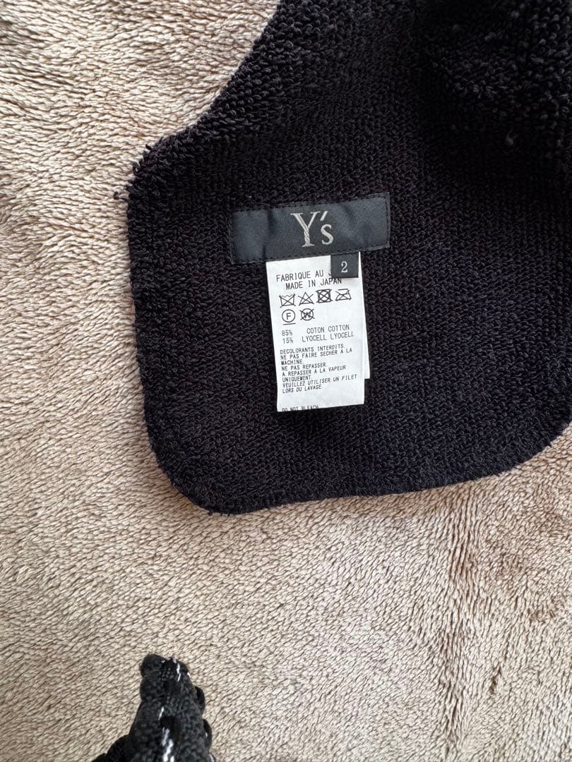 y's 黒サルエルパンツ ボタン付き